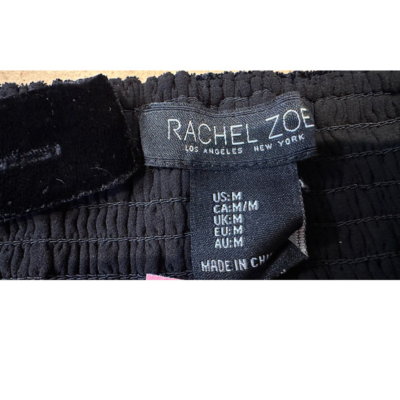 Rachel Zoe Black Velvet Corset Top, Adjustable straps, Sz M, NWT - Picture 4 of 11